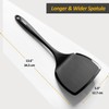 Silicone Pancake Spatula Turner with Lengthened Handle& Seamless Design, Heat