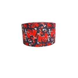 3" Wide Navy Blue Red Digital Camo Printed Grosgrain Cheer Bow Ribbon