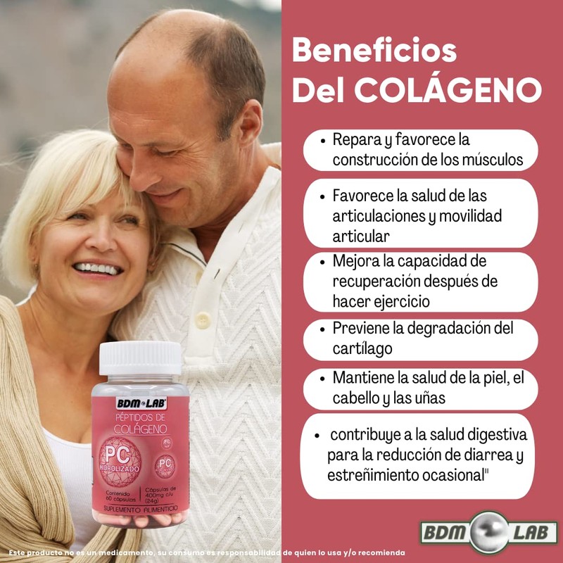 Péptidos de Colágeno 3x2 | suplemento Alimenticio| 60 Caps 400