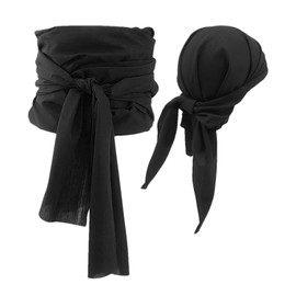 Pirate Head Scarf Hat, Waist Belt Headband - Soft Cosplay Accessory for Dress Up Parties, Stage Performances, and Role-Playing