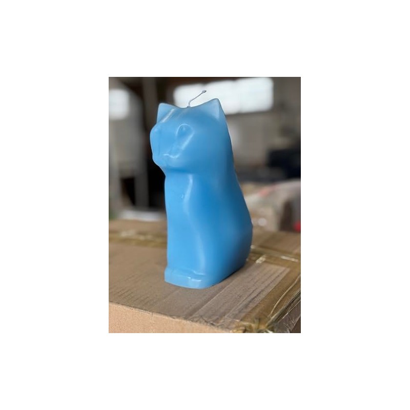 Hidden Skeleton Cat Candle (Blue)
