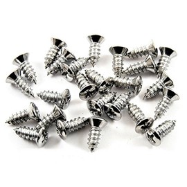 Retro-Motive Chrome #10 x 1/2" Phillips Oval Head Trim Screws- #8 Head- Qty.25- for GMC Chevy Truck- #2044