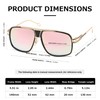 Kimorn AE0336 men’s retro classic sunglasses with metal frame, Gold