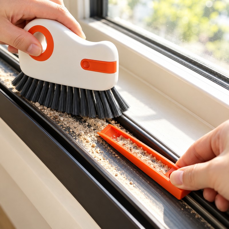 Multi‑Slot Handheld Cleaning Brush, Household Gap Cleaner Tool for Floor