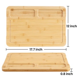 Extra Large Cutting Board, 18" Wooden Cutting Boards for Kitchen Charcuterie Boards with Juice Groove and Handles, Chopping Board for Meat, Vegetables and Cheese