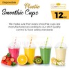 50 x 12oz PET Plastic Smoothie Cups with Dome Lids