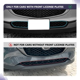 LUWU Front Grill Mesh Compatible With 2023 2024 2025 Mazda CX-30 Front Mesh Grill Inserts Trims Front Mesh Grille Cover Guard for 2024 2025 Mazda CX30 Car Exterior Accessories ABS Material, 2PCS