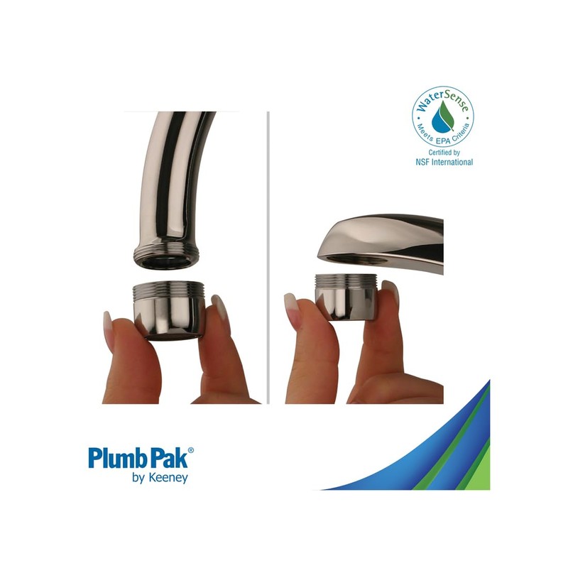 PLUMB-PAK Chrome 55/64 in. x 15/16 in. Dual Thread Aerator