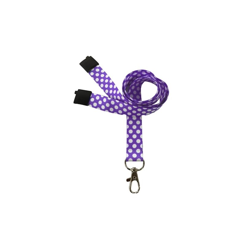 Customcard ltd. DotPurple Staff Visitor Polka Dot Lanyards