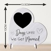 Pixie's Gifts Wedding Countdown Heart Plaque on Stands - Chalkboard