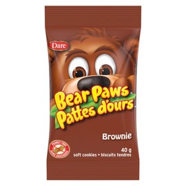 Dare Bear Paws Brownie Cookies, 6 Pouches per Box - 240g/8.5 oz., Box (Imported from Canada)
