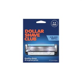 Dollar Shave Club Men's Razor 4-Blade Razor Blade Refill 4 Count