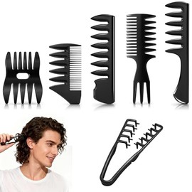 Peines Para Cabello Hombre, Peine Texturizador Para Hombre, Set De 6 Peines Texturizadores Para Estilo Masculino, Peines Para Con Diseño Ergonómico   