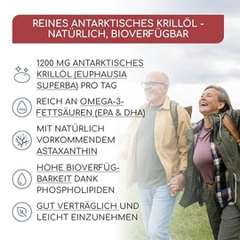 Krill Oil 1,200 mg - 200 Soft Capsules, Rich in Omega-3, -6, -9, Astaxanthin and Phospholipids - More than 3 Months Supply - Free from Gluten, Lactose and Artificial Flavours - No Fish Flavour