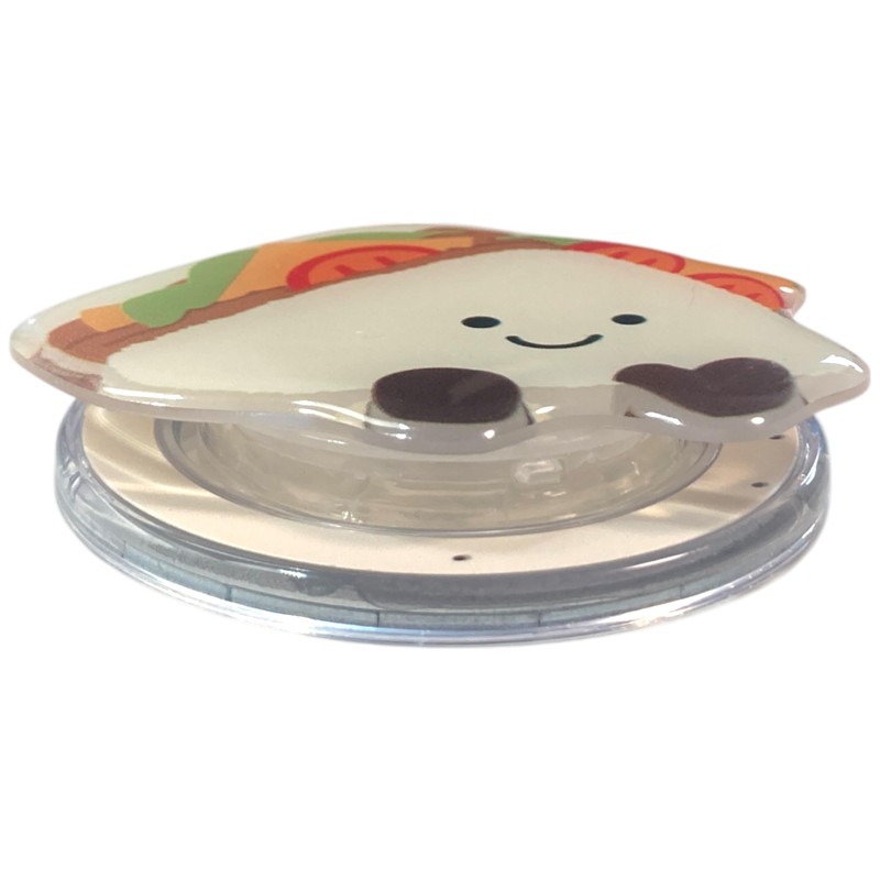 食べ物 キャラクター 磁力吸着 マグネット 折りたたみスマホグリップ ソケッツ 韓国 スマホリング リング スタンド