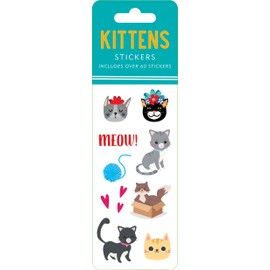 Kittens Sticker Set (6 Different Sheets of Stickers!), 2 1/2 x 7 1/8