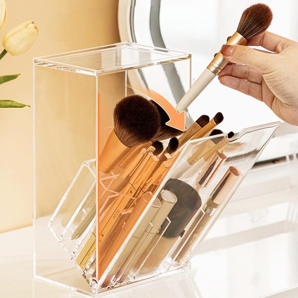 Makeup Brush Holder, Clear Make up Brush Holder with 17