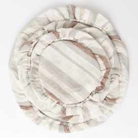 100% Linen Bowl Covers Reusable For Bread Proofing, 4 Pcs Elastic Cloth Fabric Colorful Stripe Bowl Covers, 5.9 * 7.9 * 9.8 * 11.8 Inches, Colorful 4