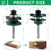 Knoweasy 3-Piece Raised Cabinet Router Bit Set with 1/4 Inch