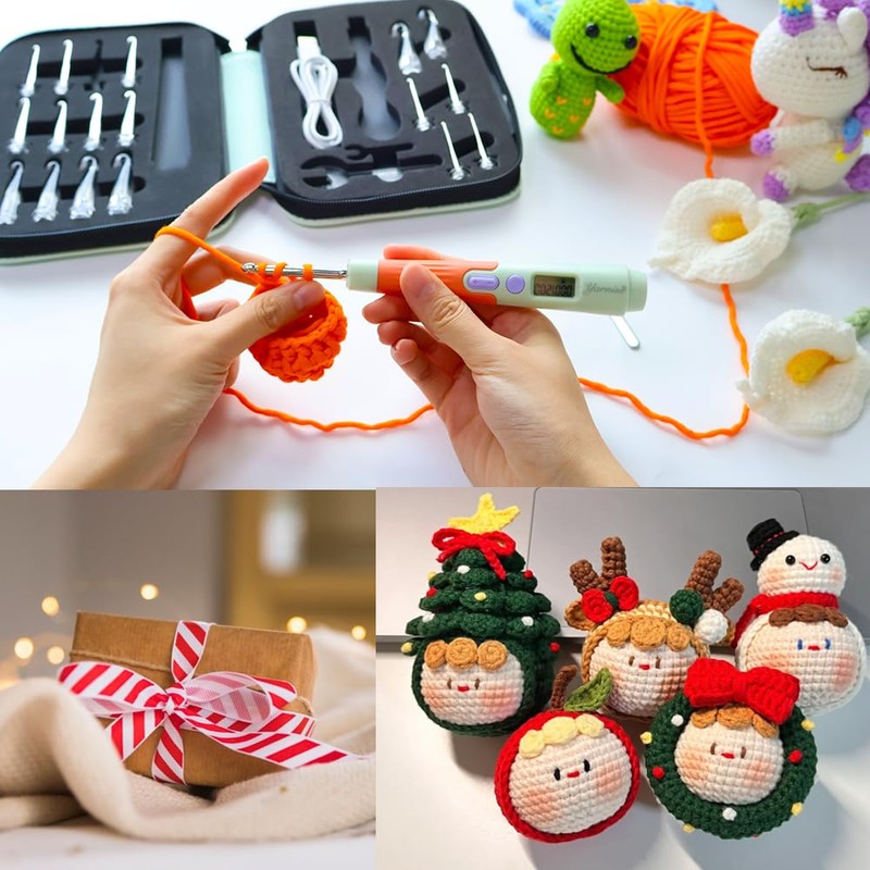 Yarniss Counting Crochet Hooks Set, 18 Size Light Up Crochet