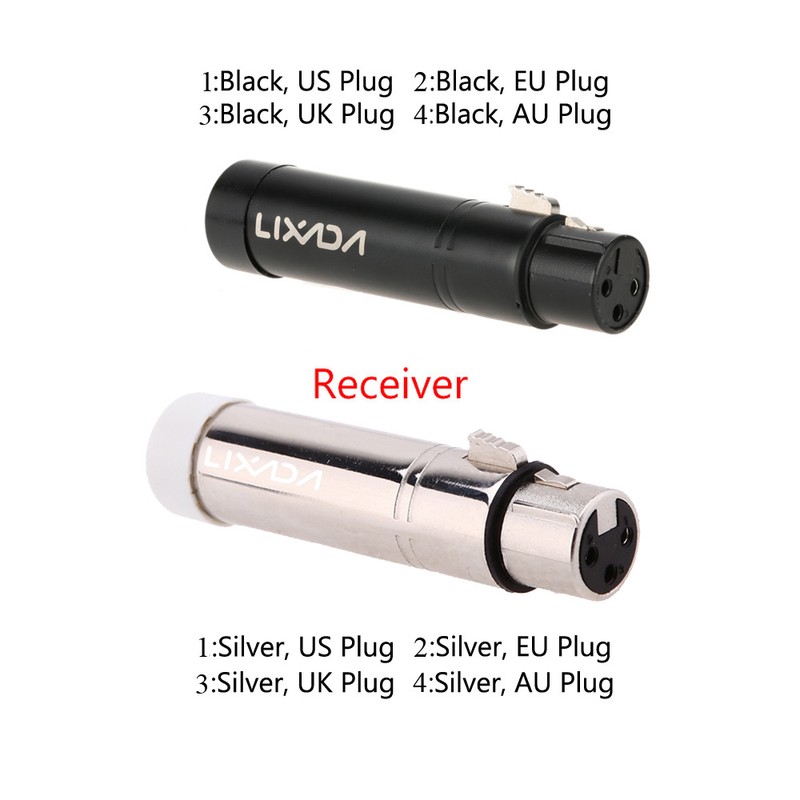 Lixada 2.4G ISM DMX512 Wireless 3 Pins Female XLR Receiver
