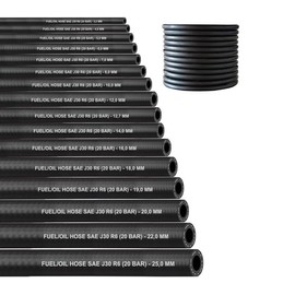 (8 mm) 2 Metre Hose Petrol Hose Oil Hose Fuel Hose Diesel Hose Fuel Line for Petrol Fuel Diesel (SAE J30 R6) (Inner Diameter: 8.0 mm/Outer Diameter: 15.0 mm (5/16 Inch)