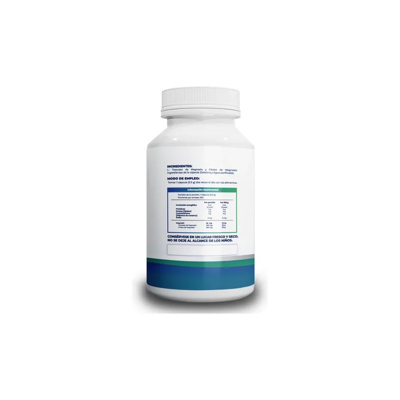 Treonato De Magnesio Con Citrato De Magnesio 500 Mg 400