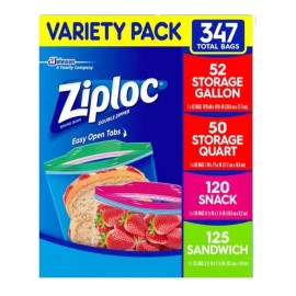 Ziploc Bolsas Ziploc Paquete Surtido De Bolsas 347 Pzas