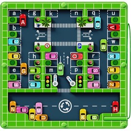 Magnetic Alphabet Maze - Montessori Toys for 3 4 5 Year Old, Wooden Magnet Letter Parking Maze Board STEM Preschool Learning