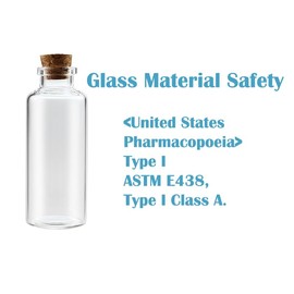 XHPHAPACK 30ml 24 pcs Small Glass Bottles With Corks USP Type1 Class A Mini Clear Glass Vials With Corks Stoppers DIY Art Craft Storage Small Jars With Cork Lids for Home and Holiday Party Decoration