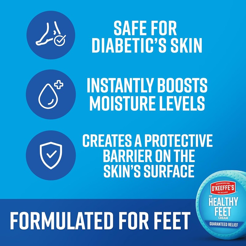 O'Keeffe's - Crema para pies Healthy Feet, tarro de 3.2
