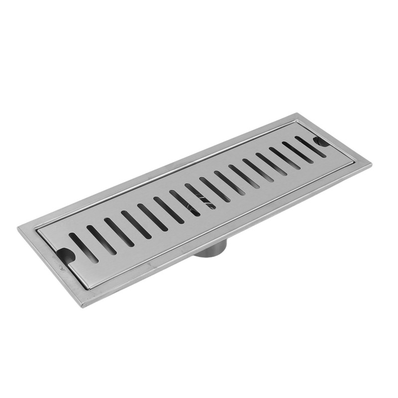 12 Inch Rectangular Linear Shower Drain 304 Stainless Steel Rustproof