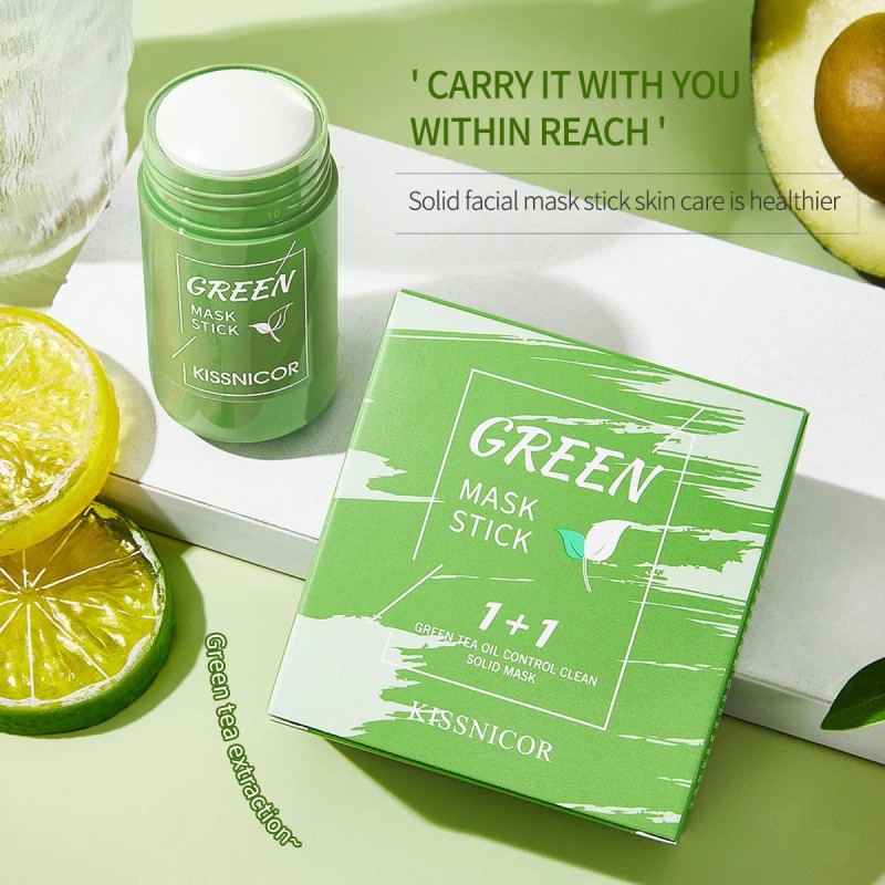 Mascarilla En Barra, Té Verde, Antiacné, Limpieza Profunda
