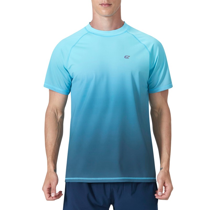 Camisetas de natación para hombre, protección solar UPF 50+, playera