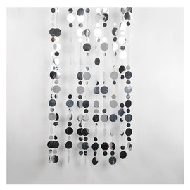 Yurosiay Pack of 5 1 m Glitter Hanging Garland, Colourful Garland, Round Circles, Iridescent Garland, Hanging Dots, Glitter, Round Circle Banner, Round Garland Decoration for Wedding, Birthday, Party,