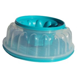 Tupperware Molde de postre de gelatina de 6 tazas transparente y azul aguamarina