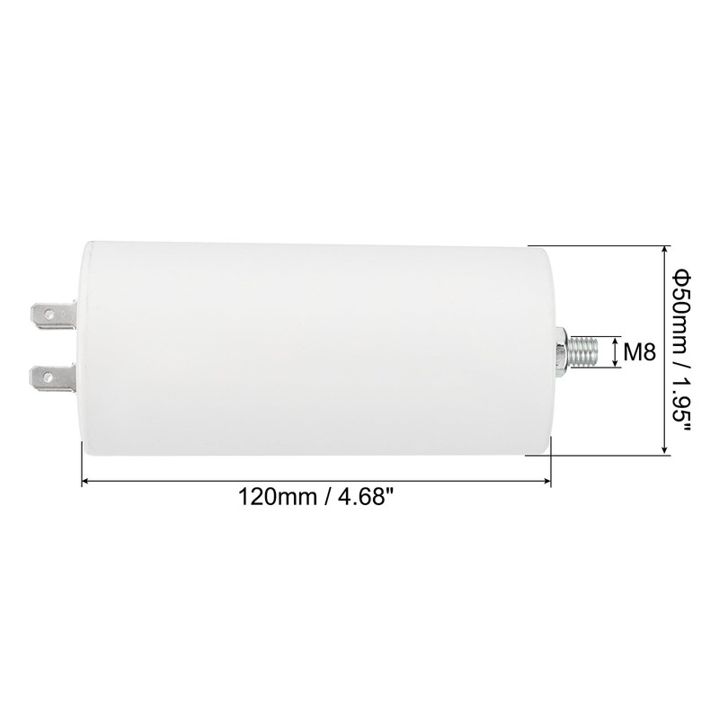 PATIKIL 80uf CBB60 Run Capacitor,AC 250V 4 Pins 50/60Hz Cylinder