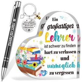 HOAF Teacher Gift Farewell, Teacher Heart-Shaped Acrylic Home Decoration, Thank You for Everything Pen, Keyring Teacher, Gifts for Teacher Farewell Gift, Teacher Gifts, Teacher Gift