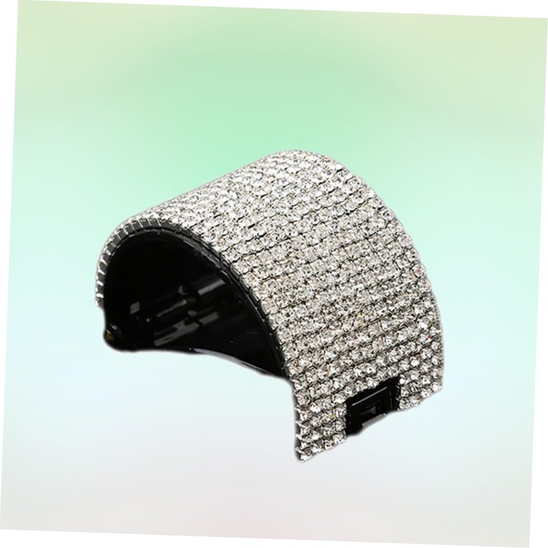 Fashion Crystal Hair Clip for Women Black Rhinestone Ponytail Holder