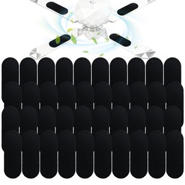Amestar 40 Pack Ceiling Fan Filters for Blades, Black Ceiling Fan Air Purifier Pads, Dust Catcher Activated Coconut Carbon Ceiling Fan Filter Accessories