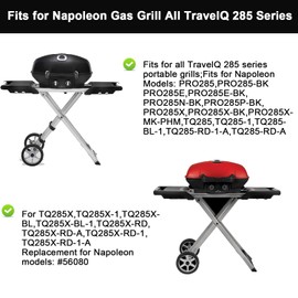 Cast Iron Grill Grates for Napoleon Gas Grill All TravelQ 285 Series, Napoleon Pro285x, PRO285X-BK, PRO285, PRO285-BK, TQ285X, TQ285X-1, TQ285X-BL, Napoleon Travelq Pro 285 accessories,Non-Stick,2PCS