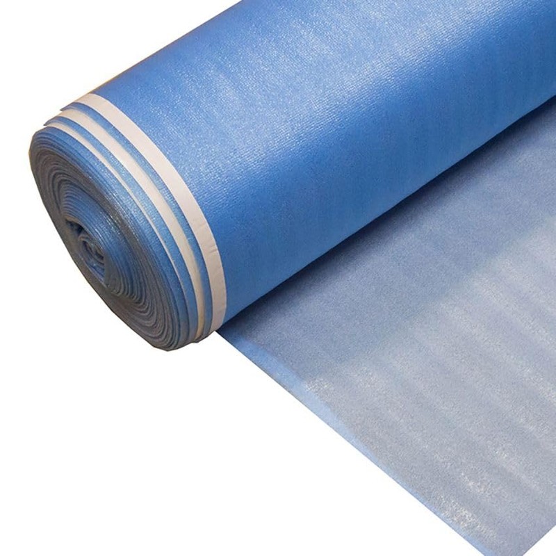 3in1 Vapor Barrier Flooring Underlayment w/Overlap and pre-Attached Tape Strip