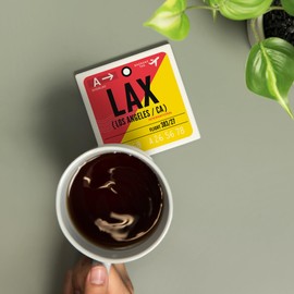 Los Angeles, California, LAX, Luggage Tag (Absorbent Ceramic Coaster, Single, Cork Back, Kitchen Table Decor)