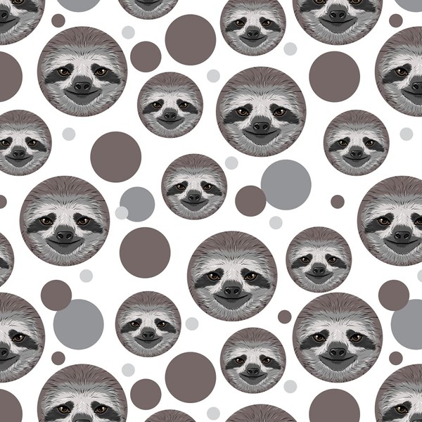 GRAPHICS & MORE Cute Sloth Face Premium Gift Wrap Wrapping