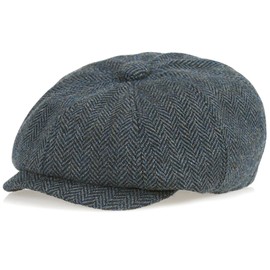 MCWTH Vintage Newsboy Caps for Toddler Boys, Tweed Flat Pageboy Beret Hats Kids 2-8 Years Old Navy Blue 1Years-2Years