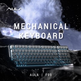 OIXOC x Aula F99 99% Mechanical Gaming Keyboard – Wireless Bluetooth, 2.4Ghz RF, USB-C Wired Keyboard with RGB Backlit, Hot-Swappable Pre-lubed Linear Switches, PBT Keycaps, Numpad, Volume Knob