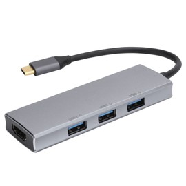 Hub TypeC Docking Station HDMI 4 In 1 Network Adapter for Laptop Computer 4K x 2K