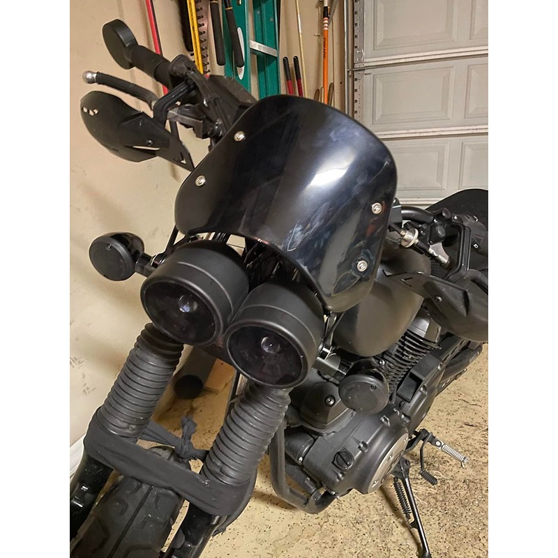 SINLIRU Motorcycle Windshield Front Fly Screen Universal Windscreen