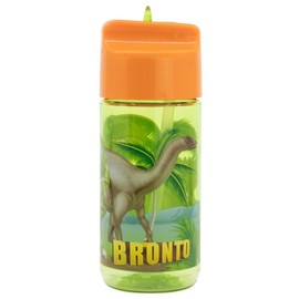 OM SUPPLIES Dinosaur Characters Childrens Tritan Reusable Drinking Bottle 430ml - Holiday, Back to School Lunch Kids BPA free Plastic (Dinosaur)