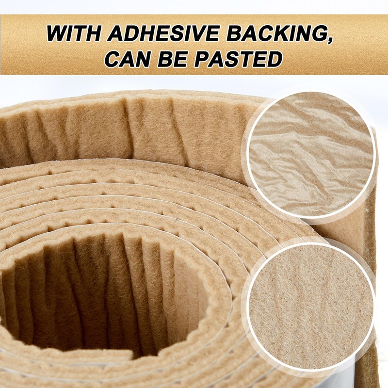 Jecery 1/4" x 6" x 2.5 Yard Adhesive Felt Padding